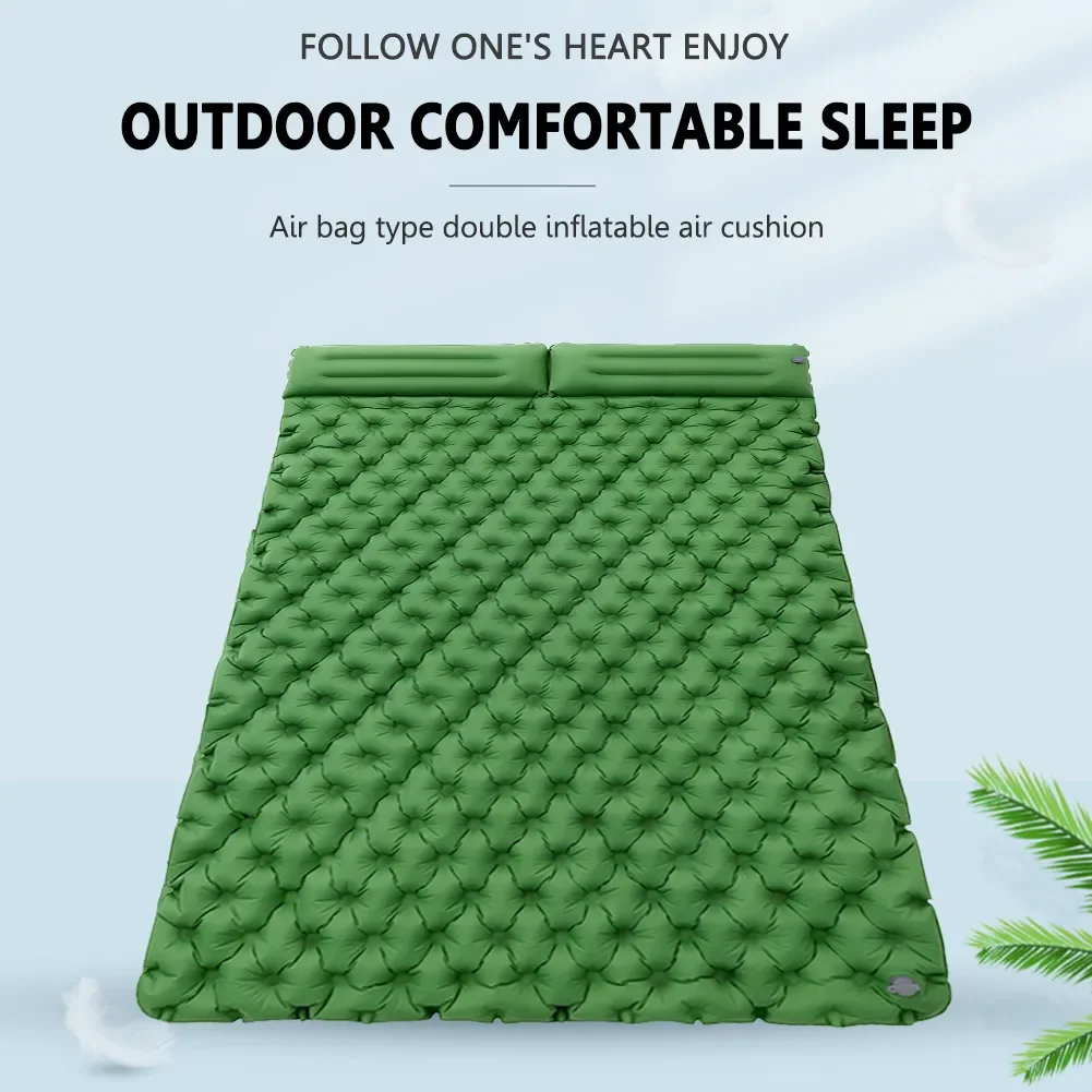 Outdoor Cushion Bed Portable Air Inflatable Double Sleeping Pad Ultralight Folding Travel Pillow Camping Mat details