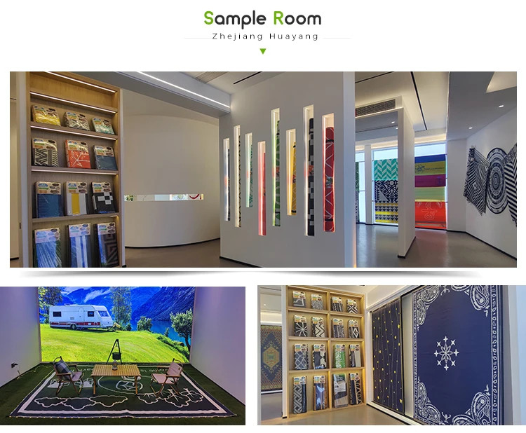 Customized Foldable Outdoor Polypropylene Lighted Rv Patio Rug Mat