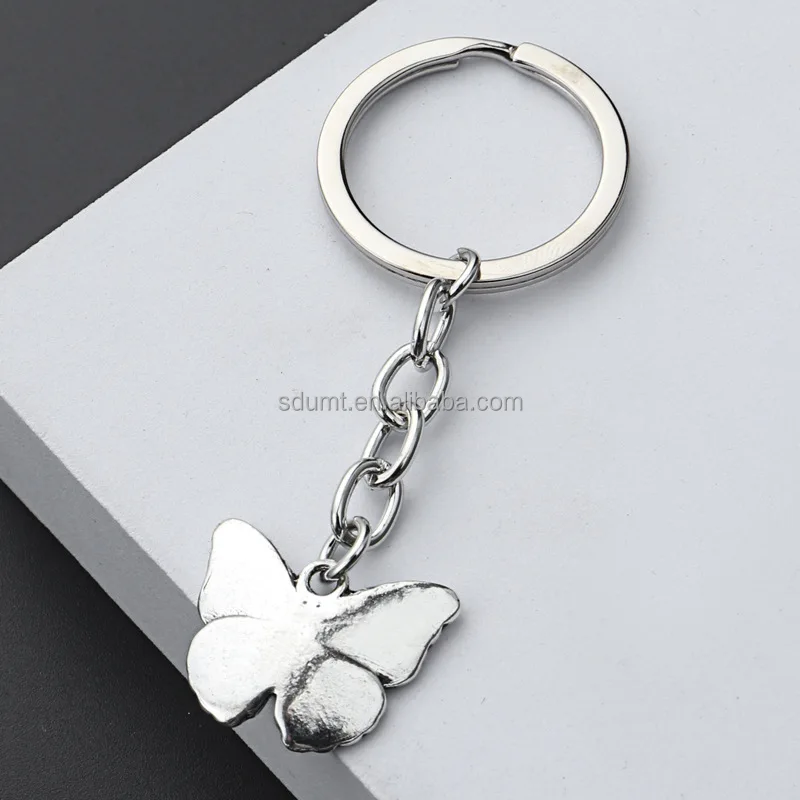 Custom Fashion Butterfly Keychain Alloy Pendant Key Ring Metal Key ...