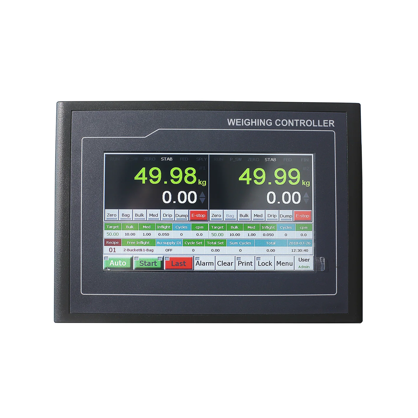 HMI Display Weighing Indicator Controller for Packing Machine With Double Scale and Single Scale Mode