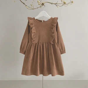 Custom ODM Girls Dresses Casual Long Sleeve Princess Dress for Babies Toddlers Fashionable Knitted Clothes for Kids