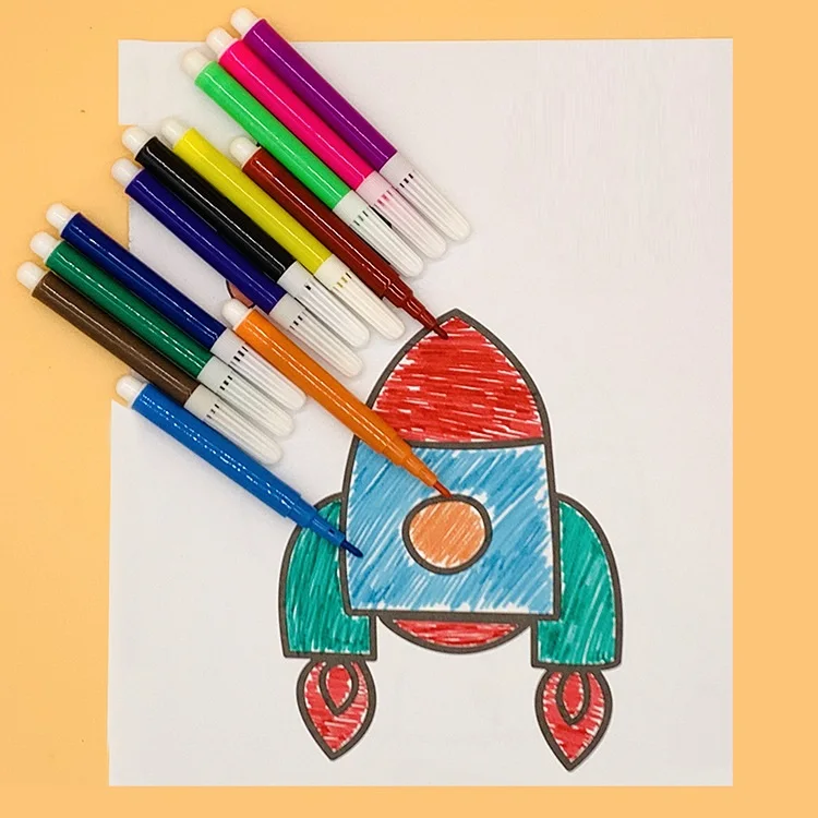 Цветные фломастеры 3/4/5/6 шт.