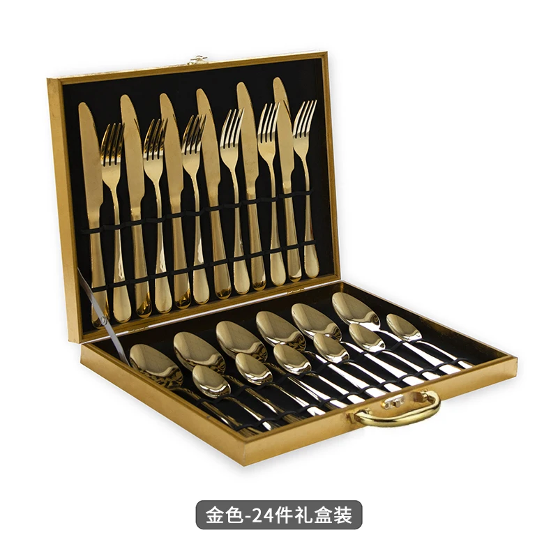 Reusable Restaurant Stainless Steel Bulk Gold Pvd Coating Cutlery