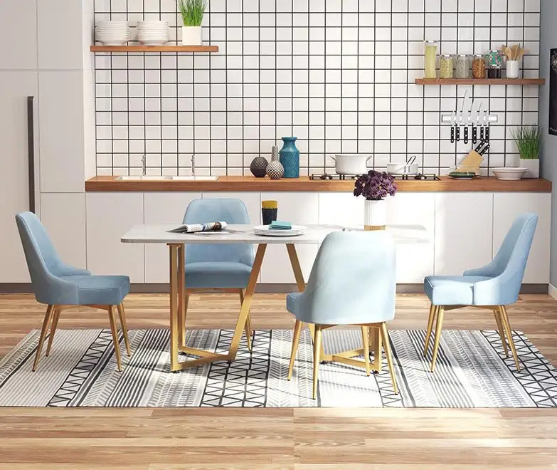 Nordic household light luxury rectangular dining table