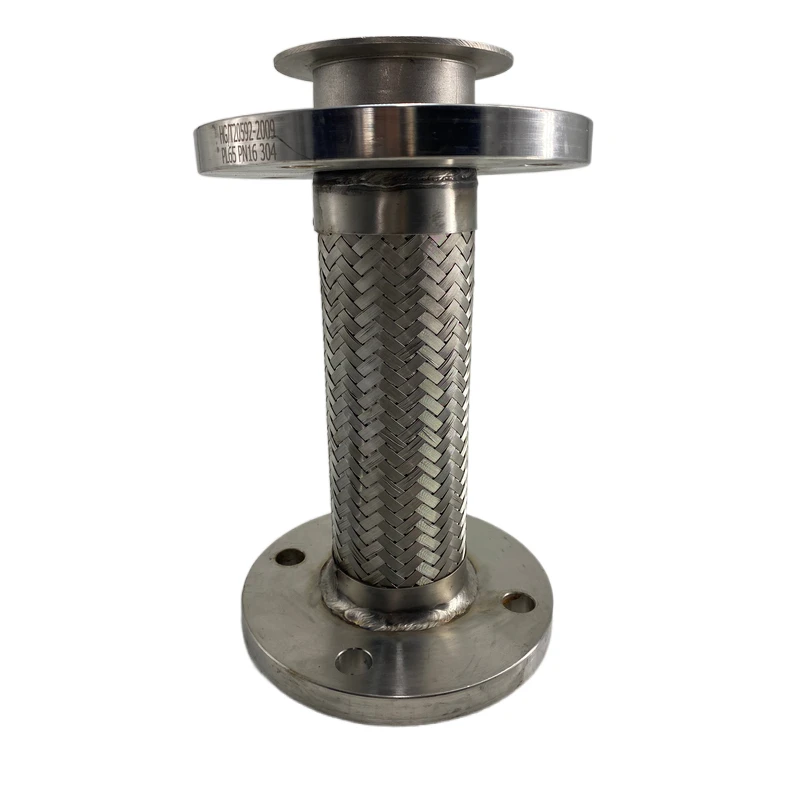 High Quality One End Flange Rotated Stainless Steel 316l Flexible Metal With Ptfe Braided Hose