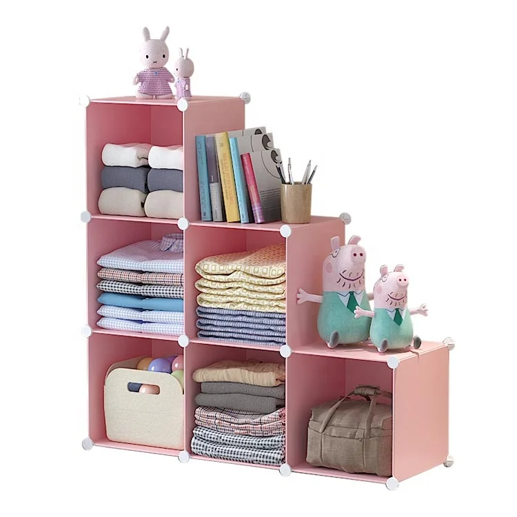 Modern Multi-Functional DIY Plastic Cube Storage Cabinets Extendable Home Use & Office Furniture for Living Room Hospital School