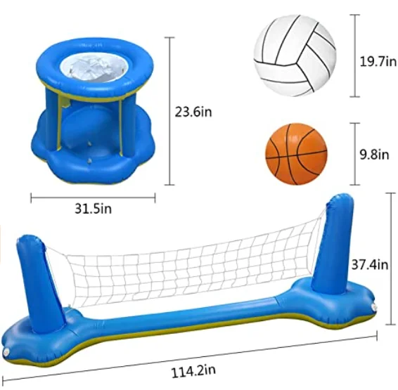 Inflatable Pool Games Basketball & Volleyball Sets Basketball