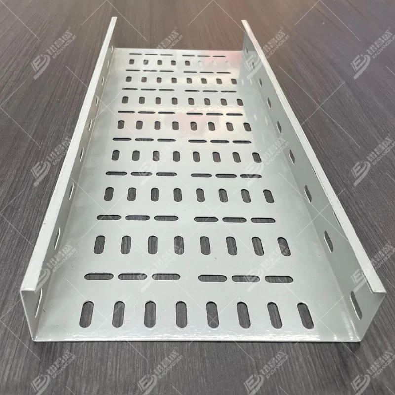 Perforated Cable Tray System Metallic Trunking Safe Open Solution Wireway Galvanized Cable Trays