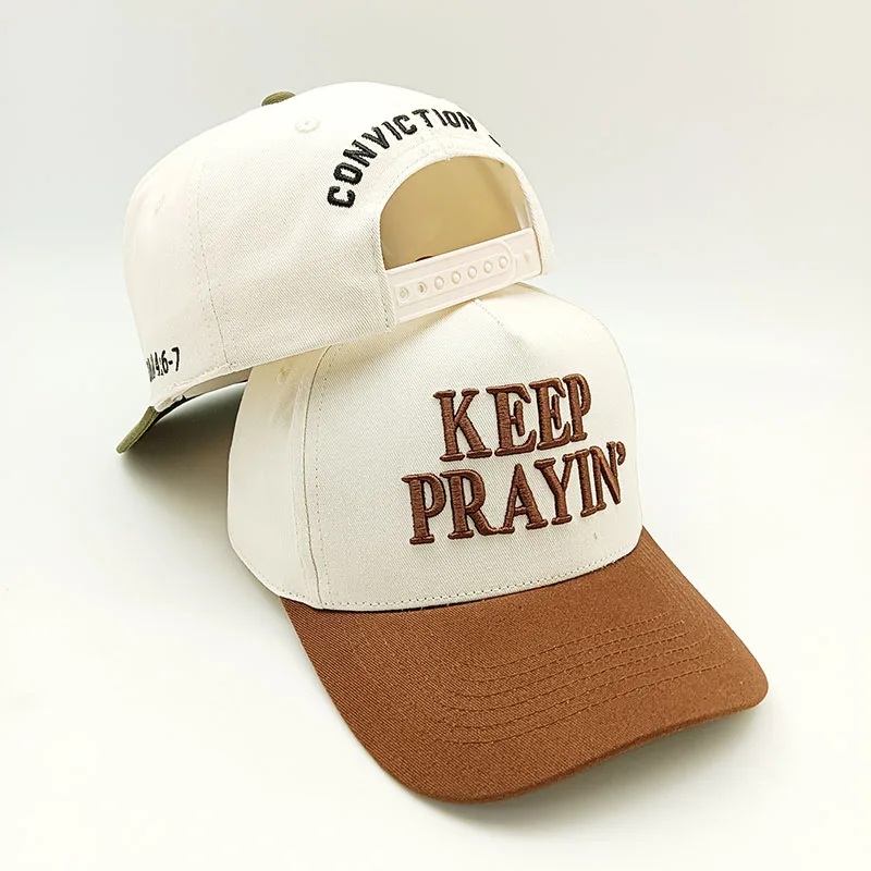 Custom Two-Tone OTTO Woven Patch Baseball Cap 5 Panel Structured Caps White Logo High Quality Sport Gorras Trucker Hats