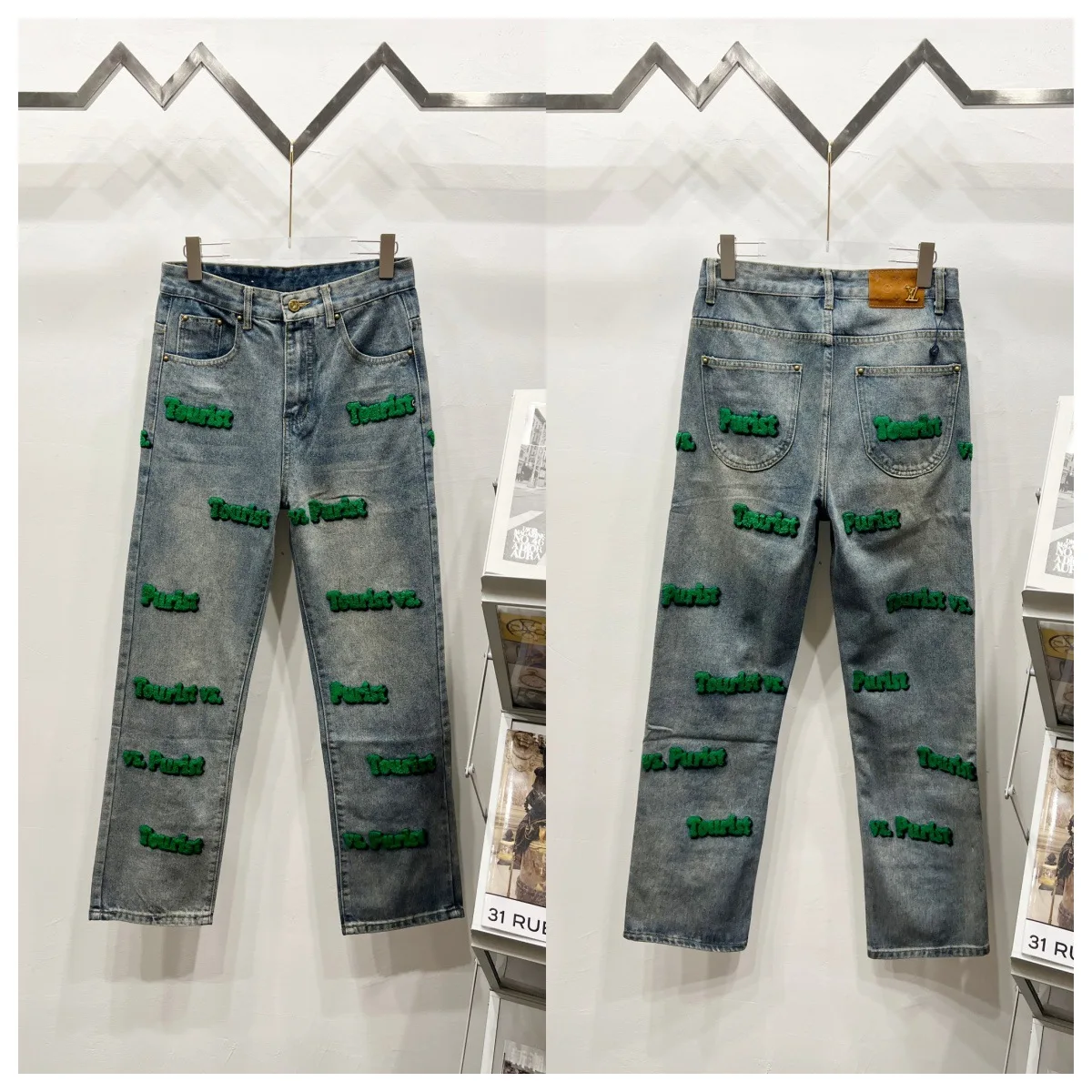 European Style Donkey Family L Family Paris Straight-leg Denim Jeans High Version Men Women Casual Mid Waist Quick Dry manufacture