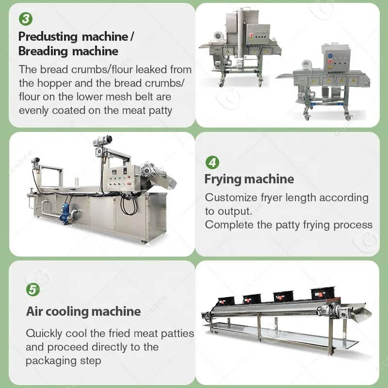 Commercial Burger Patty Automatic Chicken Nugget Production Line Shape Electric Hamburger Machine