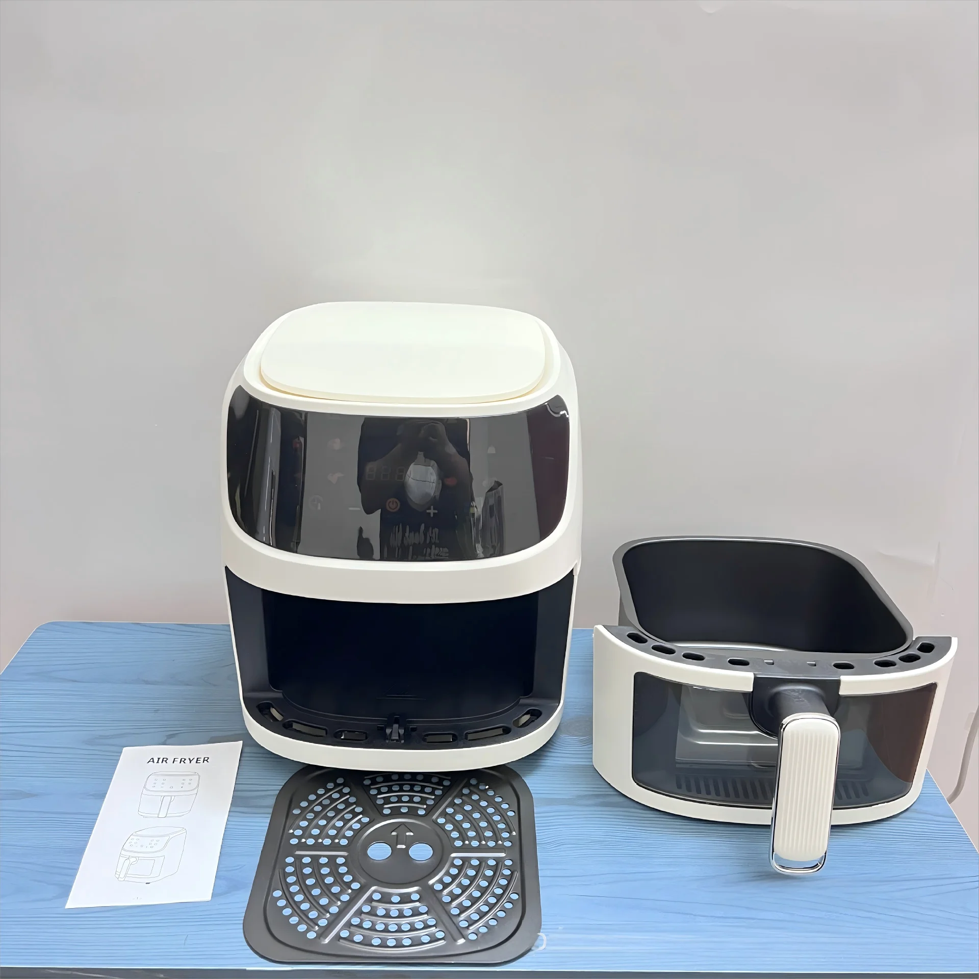 Wholesale Silver Crest 2400W Digital Control Electric Air Fryer 8L Large Capacity Stainl aperçu 6