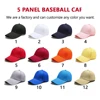 Casquette de baseball 5 panneaux