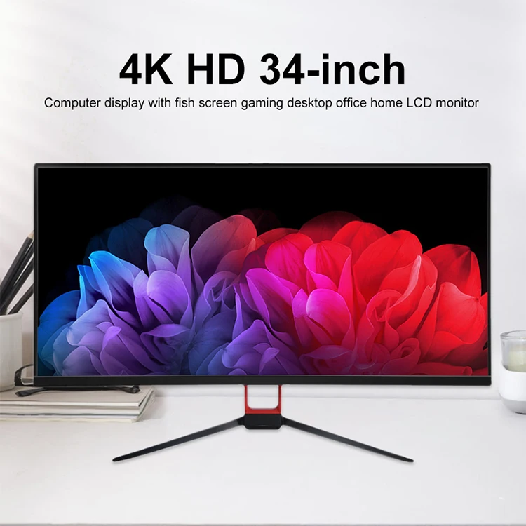 34 Inch 4K Monitor Pc 100Hz Refresh Rate Curved Pc Monitor 3440*1440 ...