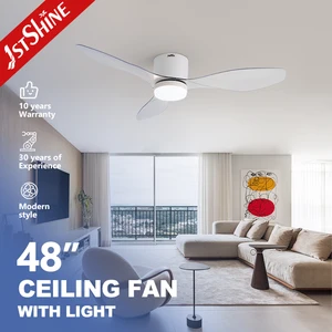 1stshine Ceiling Fan 3 Clear ABS Blades Flush Mounted Ceiling Fan for Low Ceiling