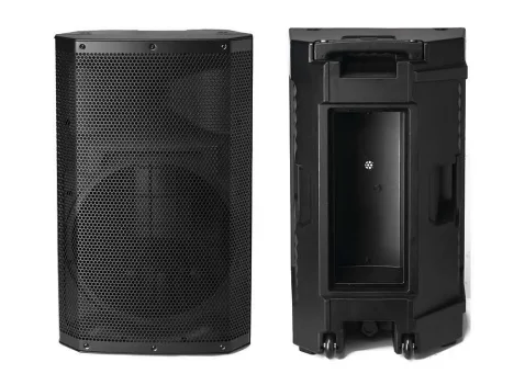 Professional Empty Speaker Box Cabinet Plastic Black Dj Box 15 Inch Active Passive Speaker Audio Shell Component