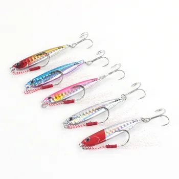 Manufacturer Wholesale Metal Long Lure Bait Duo Jig Double Hooks for Sea Fishing Attracts Bass Mandarin Mackerel Carp for Bottom – Metal Jig – view 3