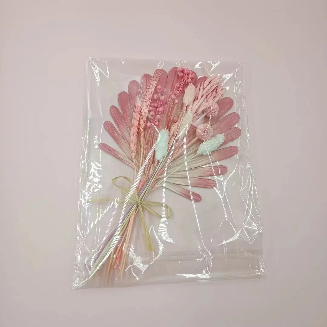 Wholesale Cake Decorations Supplies Dried Flower Cake Topper Palm Leaf