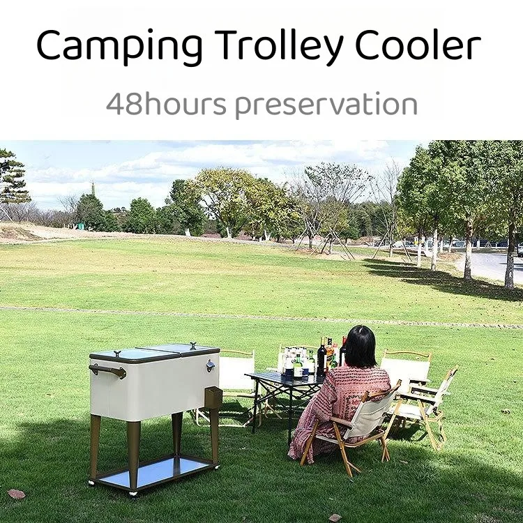 Large 75l Trolley Rolling Retro Style Metal Bucket Incubator Portable