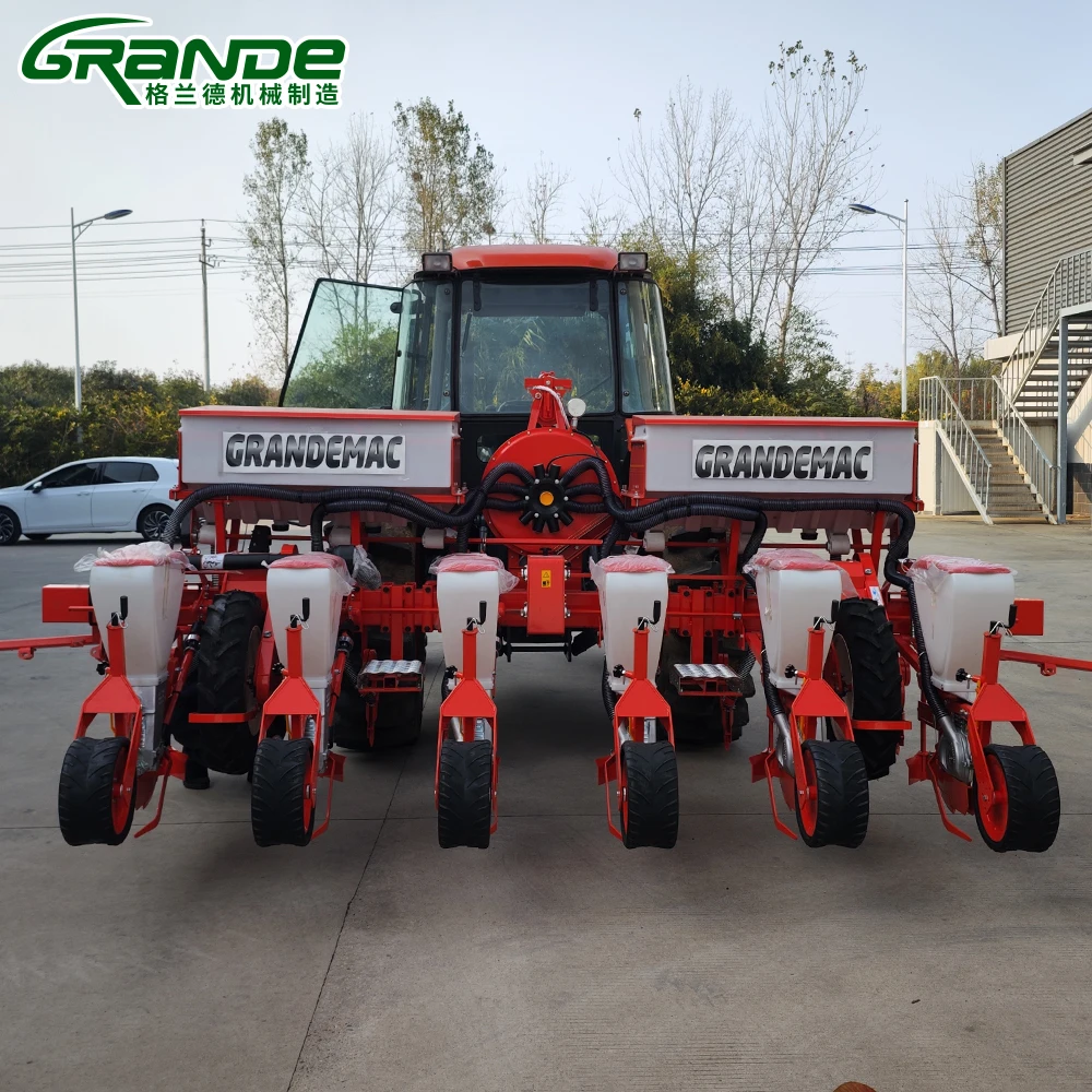 High Quality Suction Type Mini Hand Corn Seeder with Fertilizer Manual Corn Planter for Sale Hanging 4 Rows Rice Planter Machine