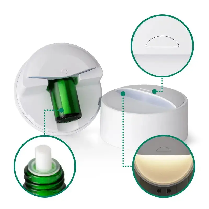 Wall Silent Portable Plug in Waterless Aromatherapy Essential Oil Diffuser for Home Bedroom
