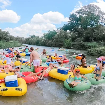 P&D Heavy Duty PVC Lazy River Float Tube Adult Swim Ring