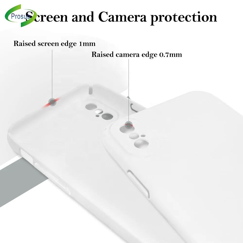 Prosub White Sublimation Phone Case 3D PBT Mobile Cover Sublimation Plain Cell Phone Cases for Iphone X XR XS Max