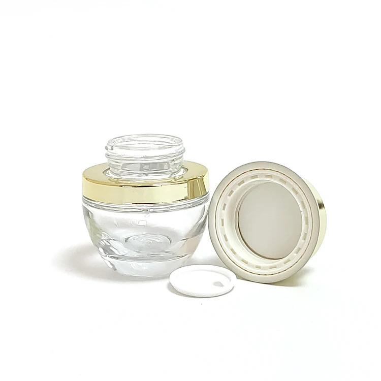 Luxury Skincare Body Cream Container Packaging Round Cosmetic Glass Jar ...