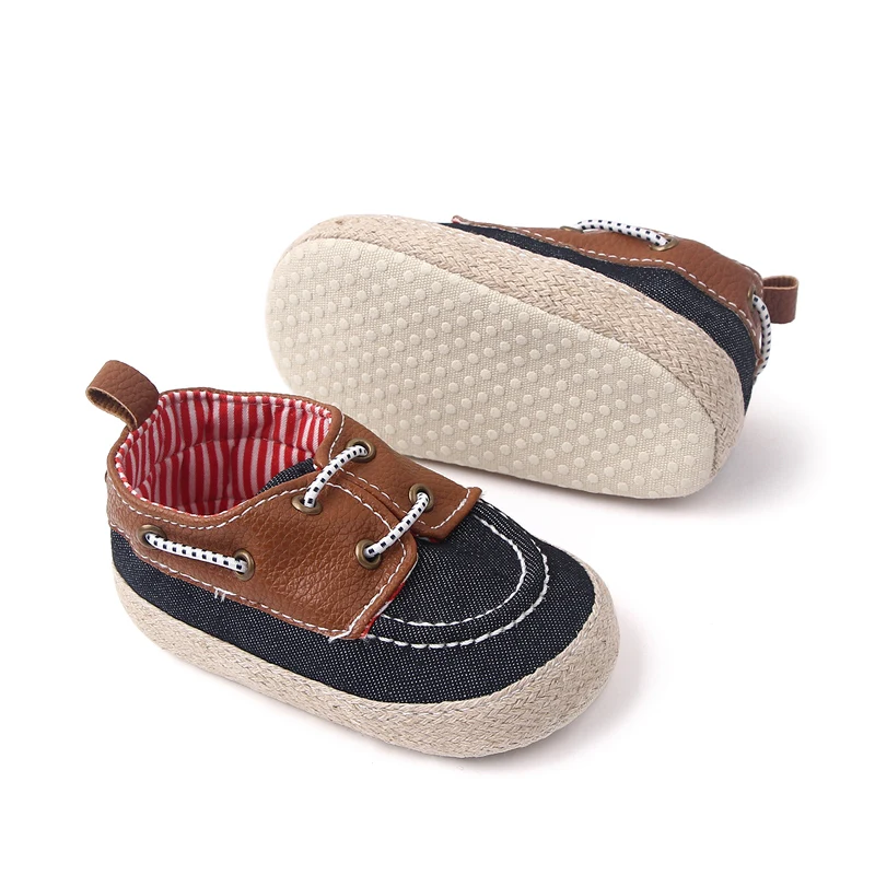 Soft Sole Lace-up Casual Baby Boy Shoes Prewalker Baby Shoes for Boys 2023 factory