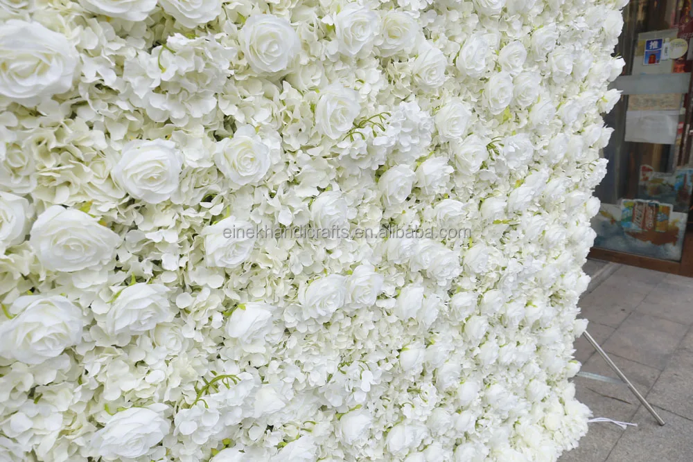 White Rose Flower Wall Backdrop For Wedding Photography Background