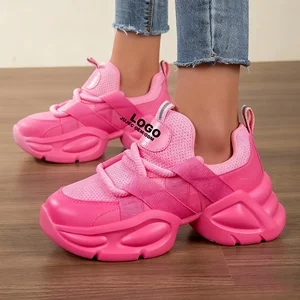 Women's New Korean Version Casual Board Shoes White Breathable Thick Soled Sports Shoes for Summer Women's Autumn Version