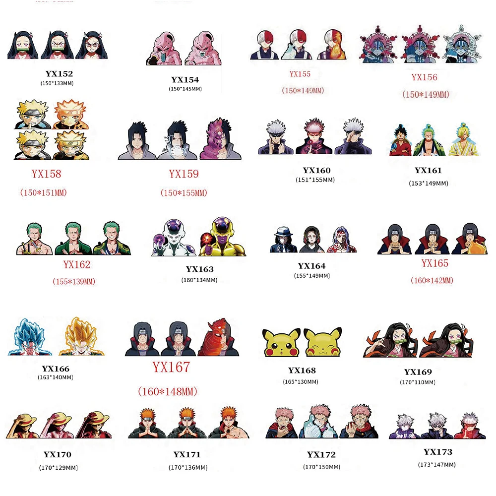 3d Anime Stickers Waterproof Car Decals Luffy Japanese Manga Motion