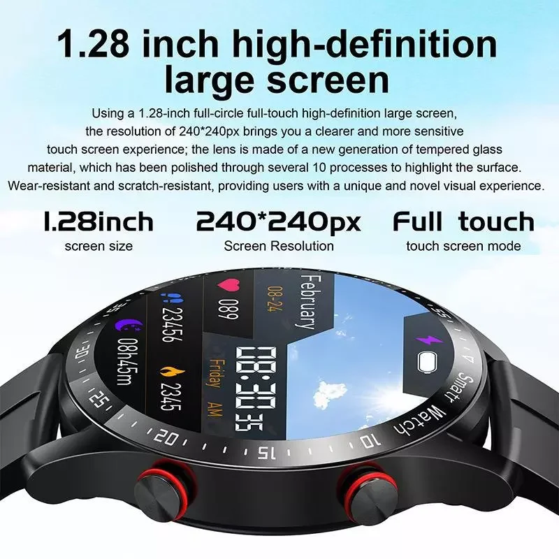 Montre Connectée Sport – Écran Tactile 42mm – Noir – Homme/Femme – NEUF