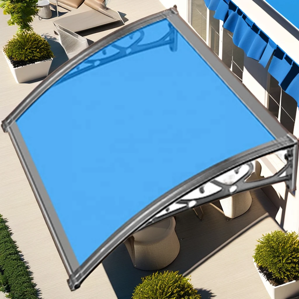 Polycarbonate Awning Sheet Pc Plastic Panel Light Sun Door Awning Balcony Canopy Rain Cover Shop Front Canopy