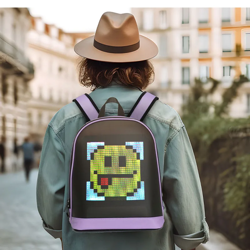 2025 LED Programmable Led Screen Backpack Unisex Digital Bookbag Waterproof Features  Bags for Men Women Carry-On Led Backpack