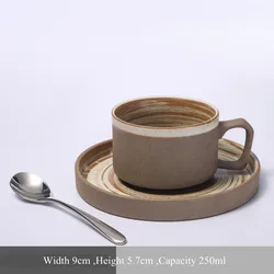 Керамические кружки для завтрака с молочной водой, домашняя посуда, ручная работа, ретро керамика, кофейные чашки, креативная чайная чашка с блюдцем, набор тарелок