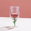 Verre à vin rouge clair Rose - Rond Violet 200ml
