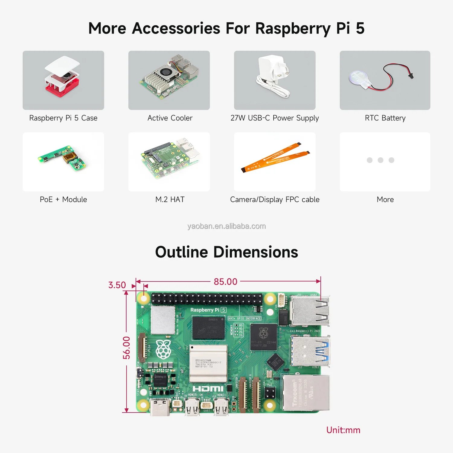 Raspberry Pi 5,Options For 4gb/8gb Ram,Bcm2712 Processor,2.4ghz Quad ...