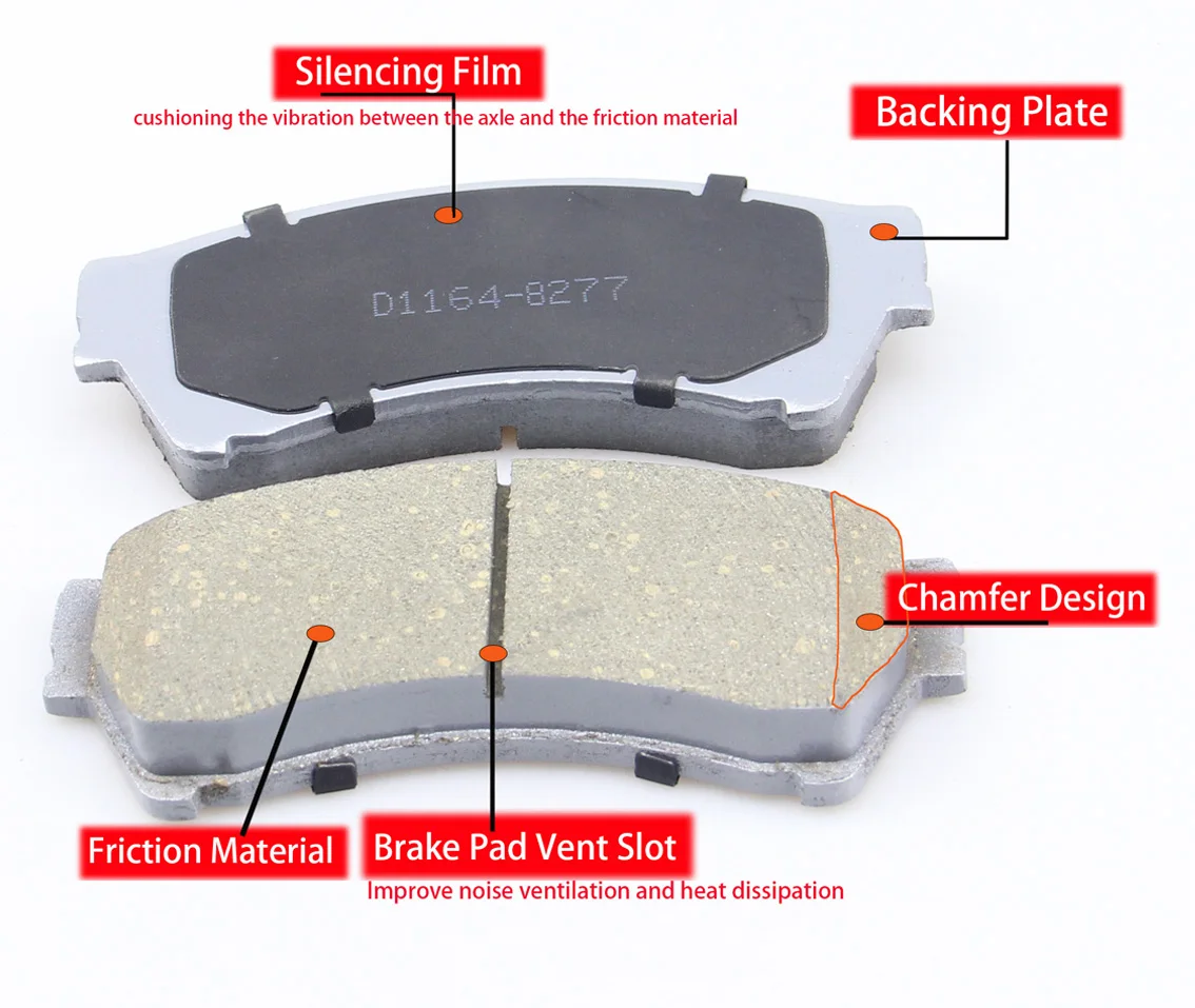 D1210 Auto Brake Systems Car Spare Parts Ceramic Brake Pads Wholesale ...