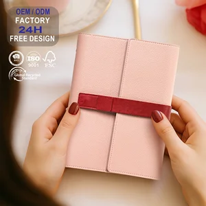 New Design A5 Binder Notebook PU Leather Organizer 6 Rings Personalized Loose Leaf Jounral Factory Price Planner Diary Journal