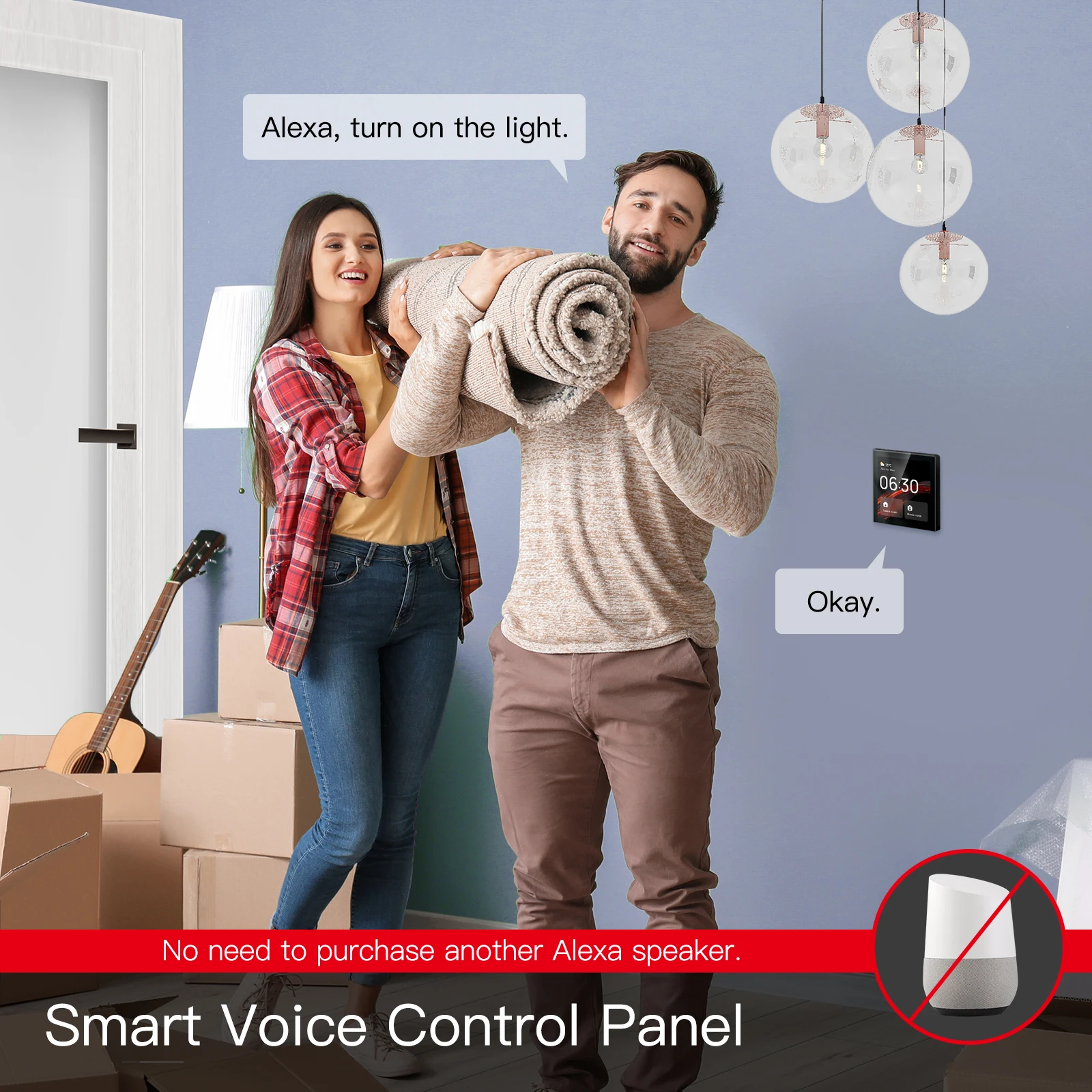 2025 Tuya Smart Home Zigbee Gateway 4 Inch Control Panel Smart Wall Switch