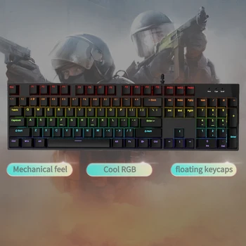 87 Key 60 Percent PC Computer Gamer Led RGB Backlit 60% Gaming Mechanical Keyboard