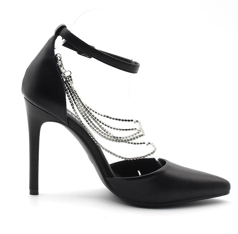 High Heel Pumps Black Pointed Toe 