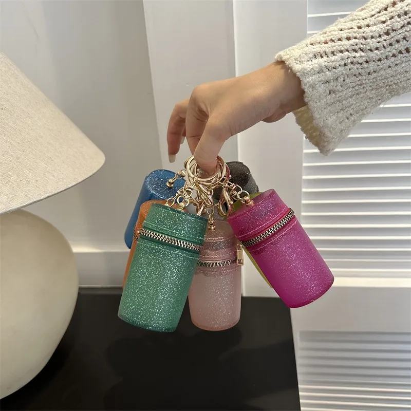 Creative Luxury PVC Plaid Mini Lipstick Bags Keychain Fashion Exquisite ...