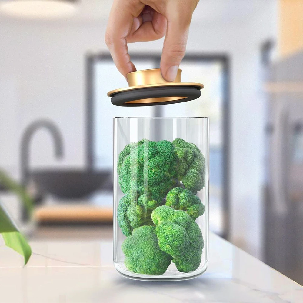 Herb Storage Container Food Grade  Packaging Bottle Green Glass Jar with Aluminum Lid Good Sealing and Silicone Case Rose Gold