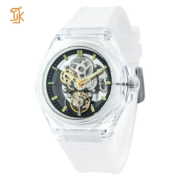 Custom Unbranded Luxury Skeleton Automatic Watches for Men  Sapphire glass Design mechanical Transparent Wristwatch Supplier OEM