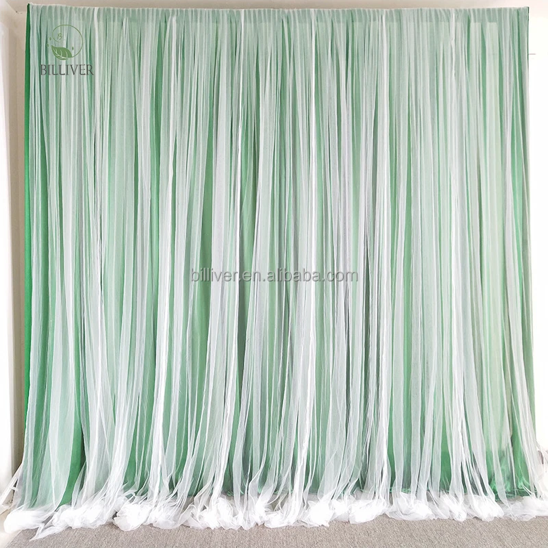 10x10FT Double Layer Drapes Wedding Arch Party Stage Backdrop Curtain Panel Decoration Led Curtains for Stage Backdrops
