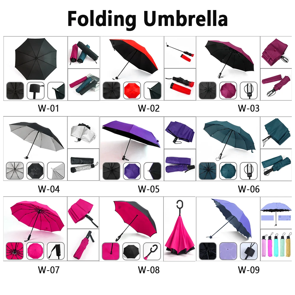 Fully Automatic Folding UV Protect Umbrella Sturdy Large Travel Portable Paraguas Rainy C Shape Ring Buckle Reverse Umbrella