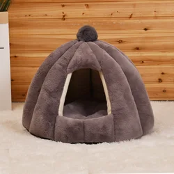OEM Brand FBA Service Breathable Mongolian Yurt Shaped Pet Dog Cat House Bed with Removable Cushion inside NO 4