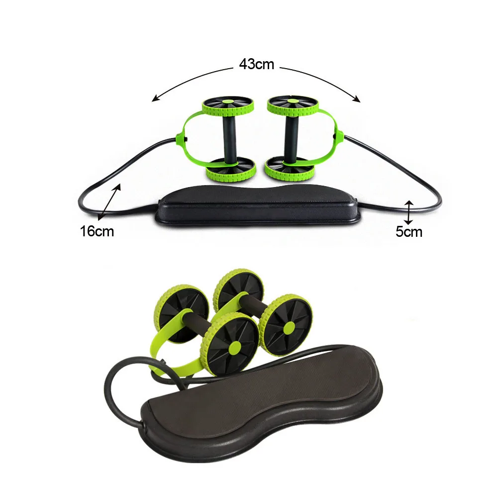 Automatic rebound tension double rope healthy muscle abdominal wheel roller belly thin arm fitness Abdominal strengthening wheel